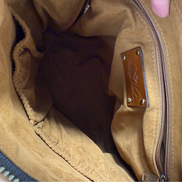 Patricia Nash Leather Ava Sand Woven Medium Tote - Picture 6 of 7